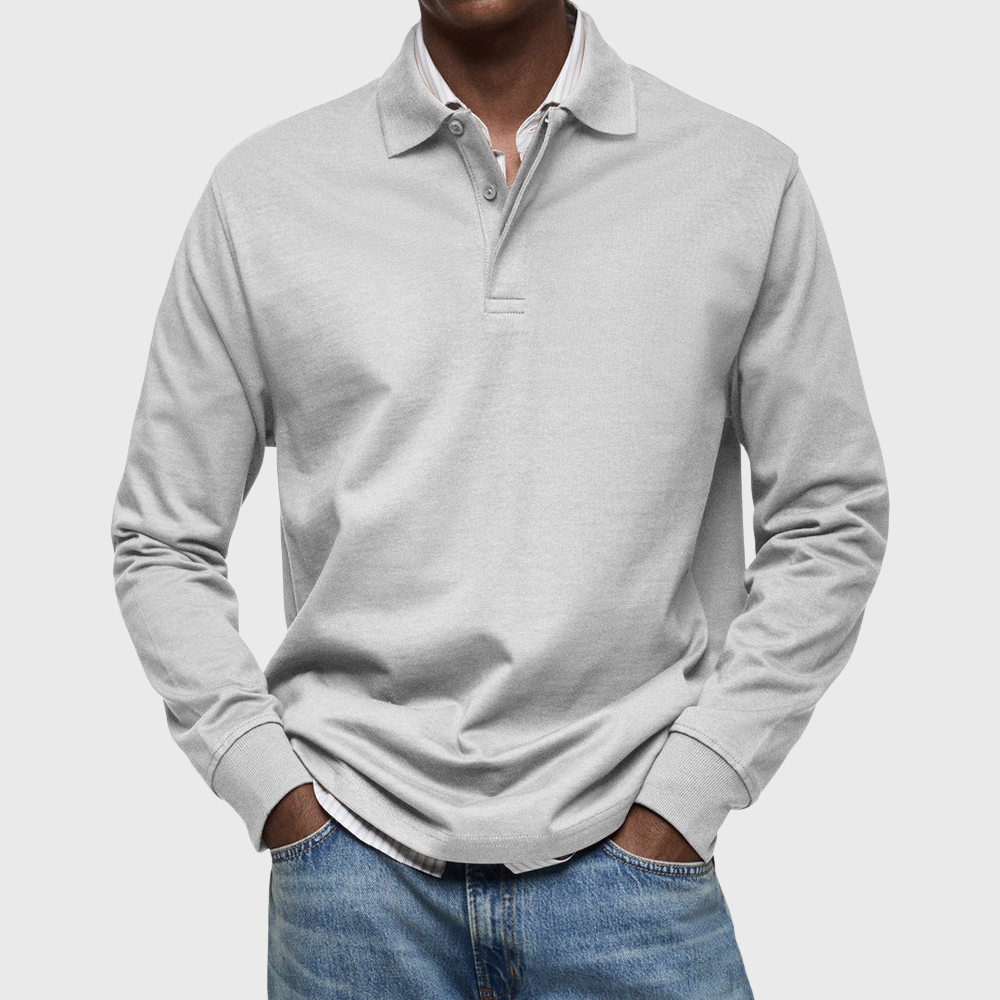 Long-Sleeved Polo Shirt