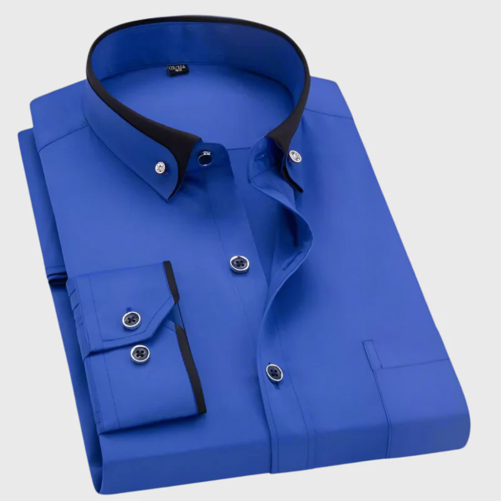 Classic cotton shirt with long sleeves