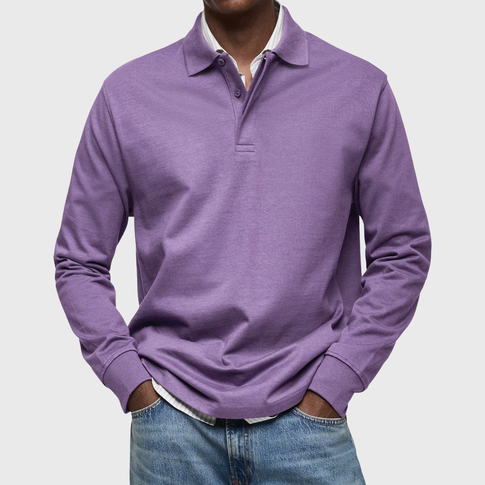 Long-Sleeved Polo Shirt