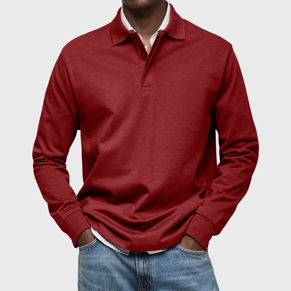Long-Sleeved Polo Shirt