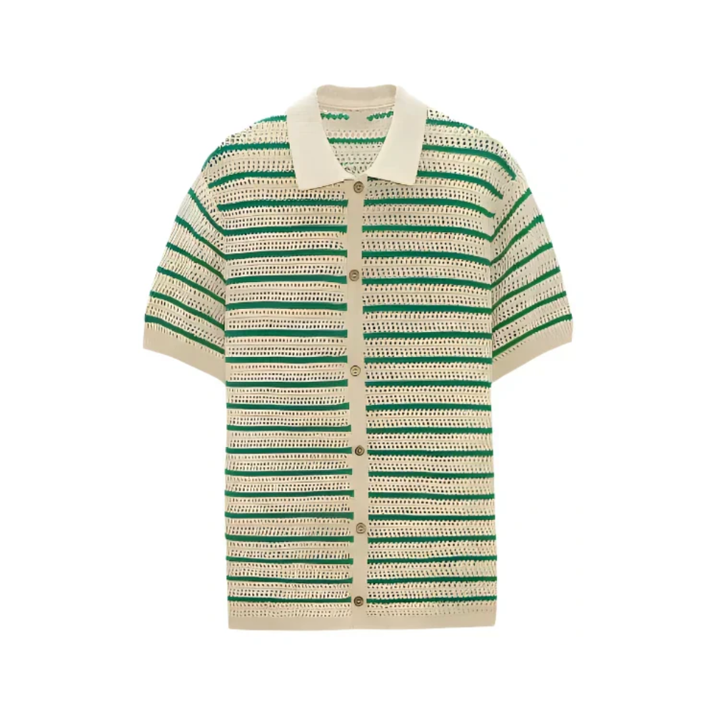 Marbella - Button-Up Knit Shirt