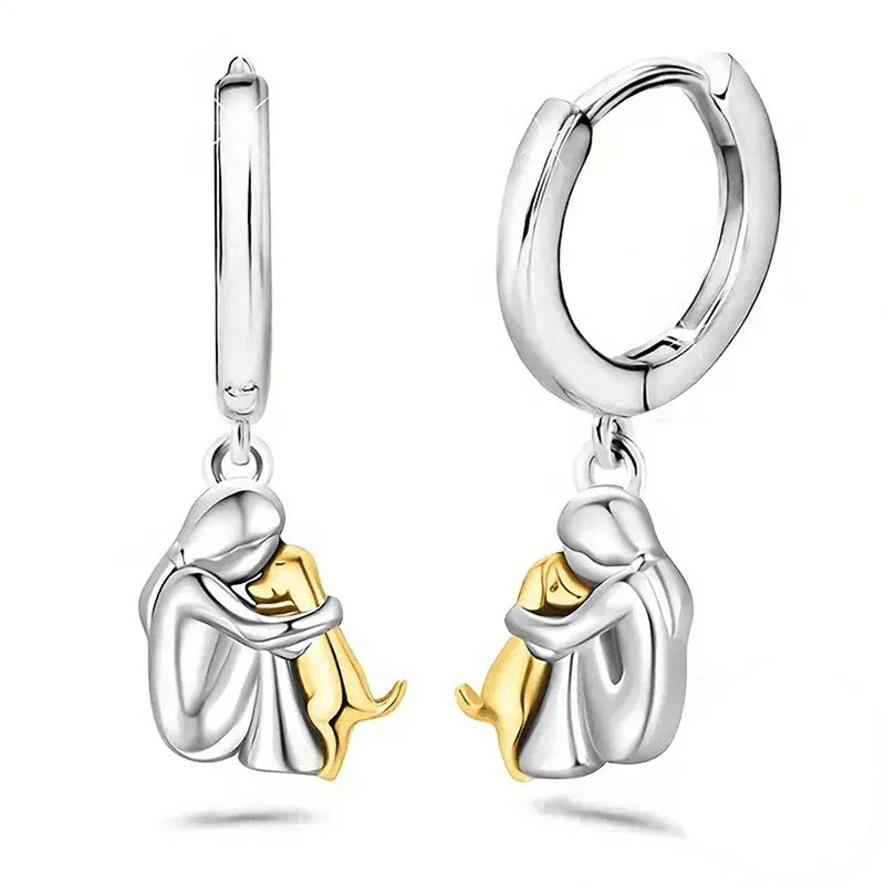 Ginny™| Earrings "Girl and Dog"