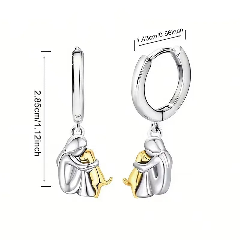 Ginny™| Earrings "Girl and Dog"