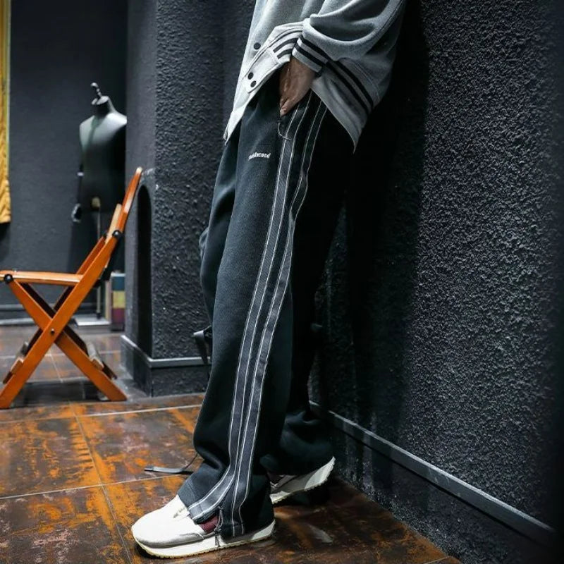 Wide-Leg pants with Side Stripes