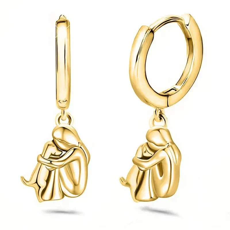 Ginny™| Earrings "Girl and Dog"