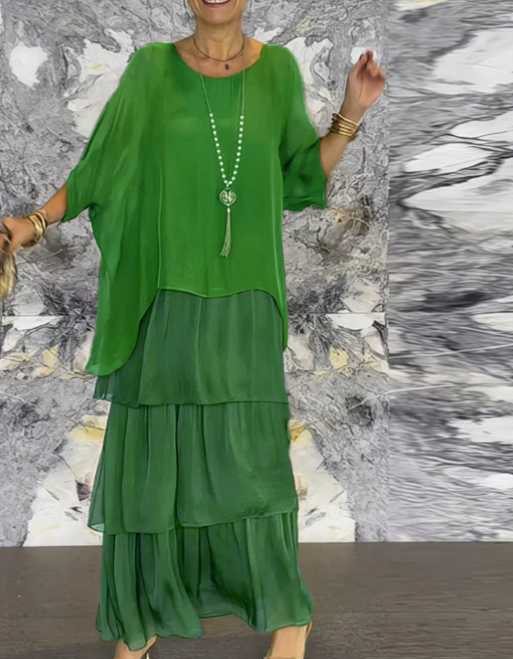 Elegant Tummy Covering Maxi Dress