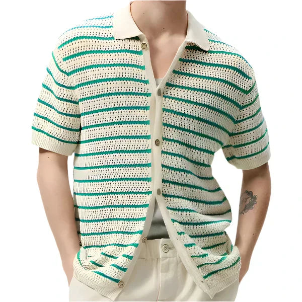 Marbella - Button-Up Knit Shirt