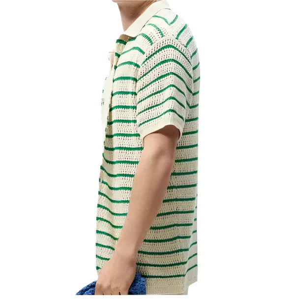 Marbella - Button-Up Knit Shirt