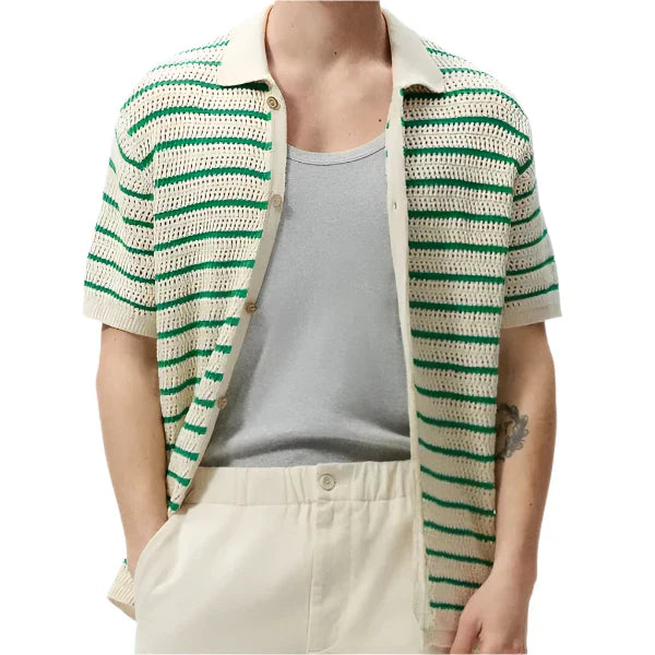 Marbella - Button-Up Knit Shirt