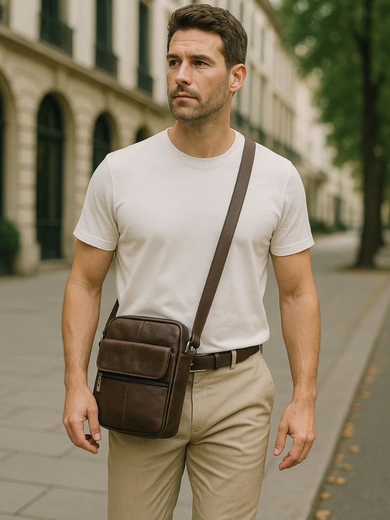Tobias™ | Leather Crossover Bag