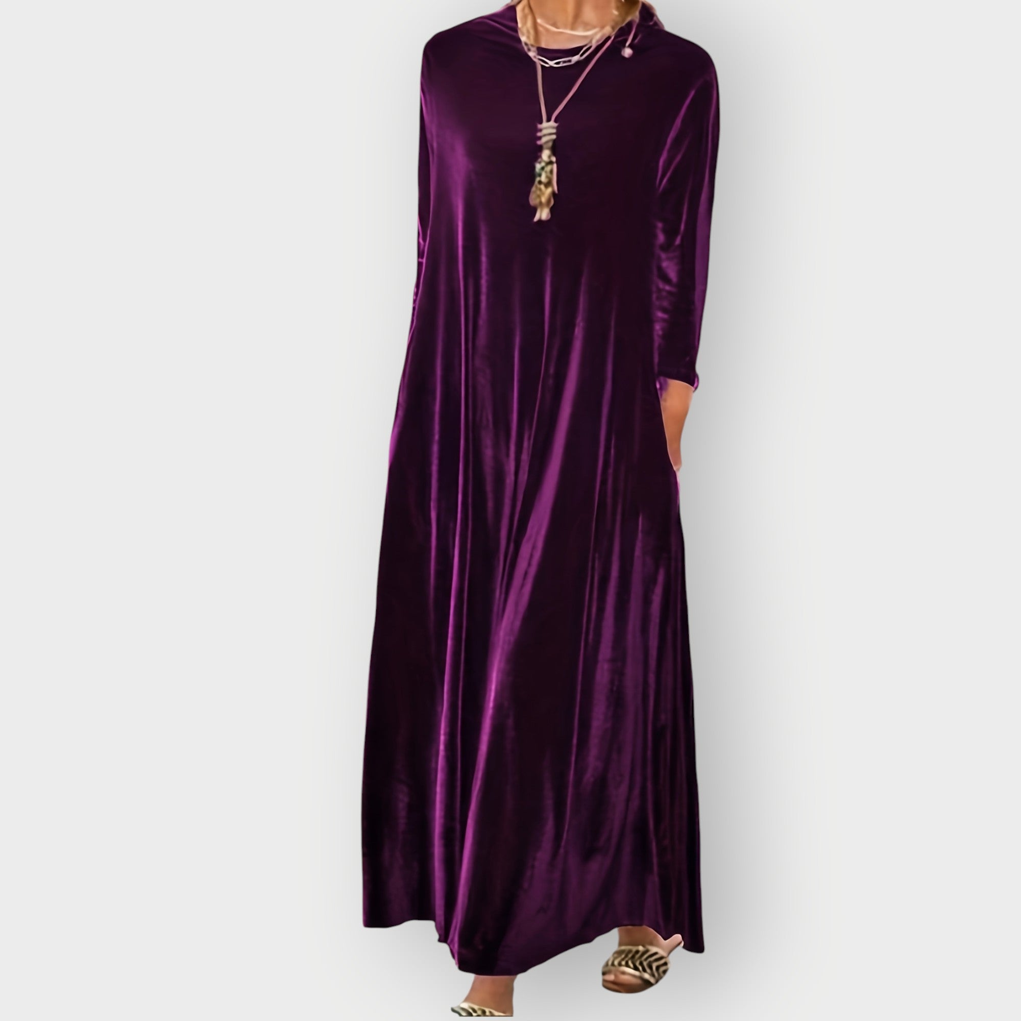 Nessa - Luxe Velvet Flow Maxi Dress