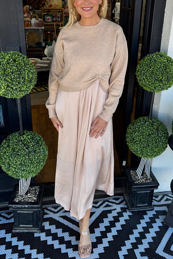 Top with Braided Knot and Maxi Dress