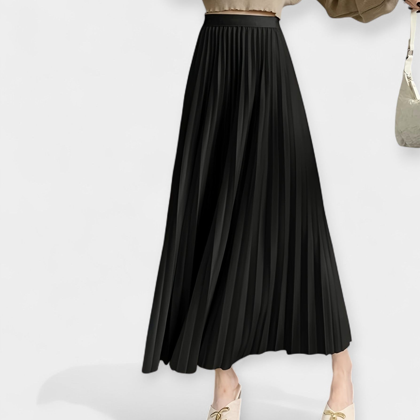 Long Pleated Skirt