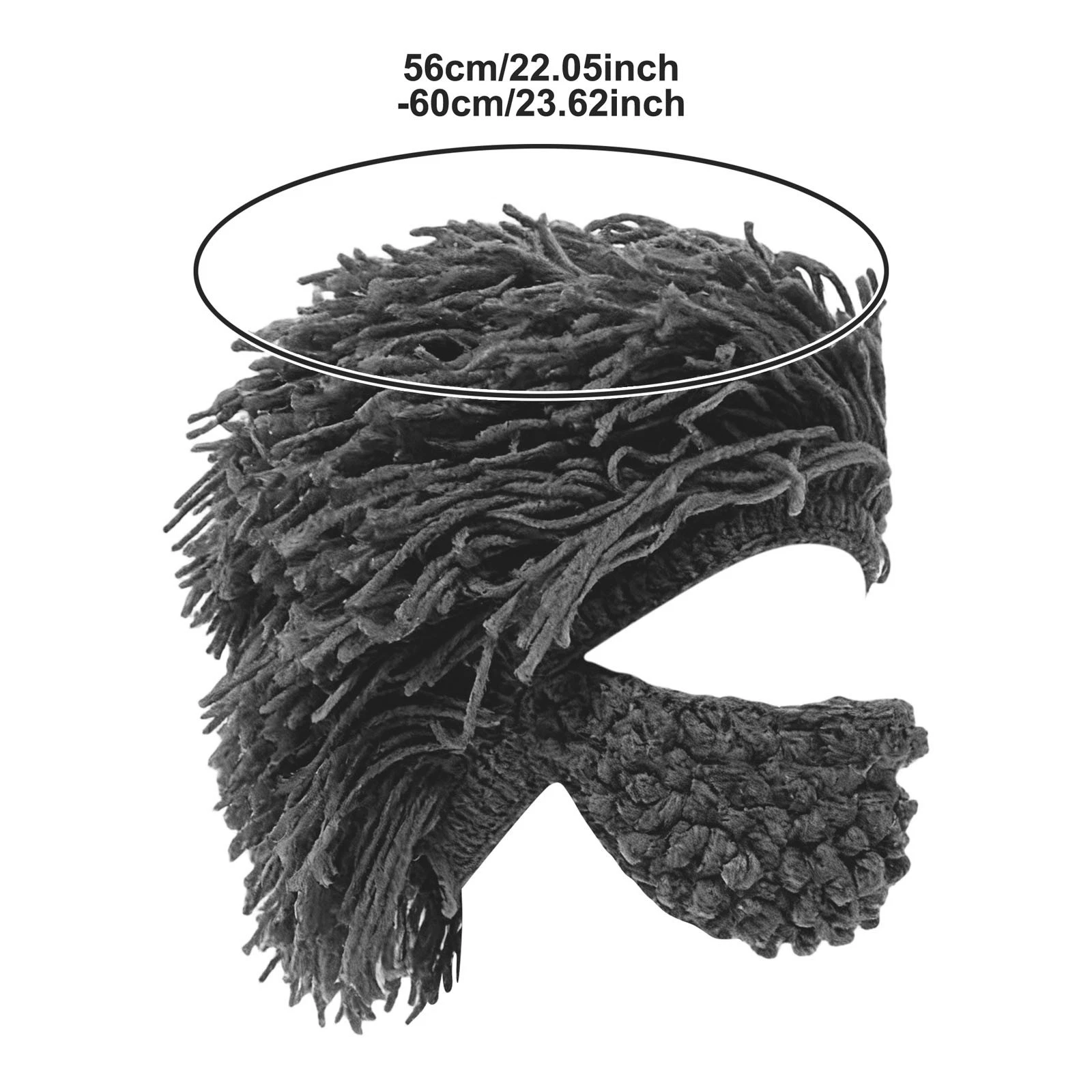 Punk-style cap with built-in straight wig