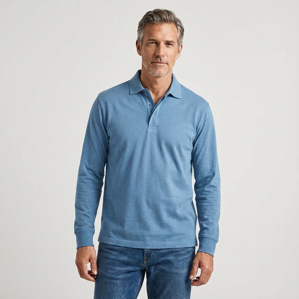 Long-Sleeved Polo Shirt