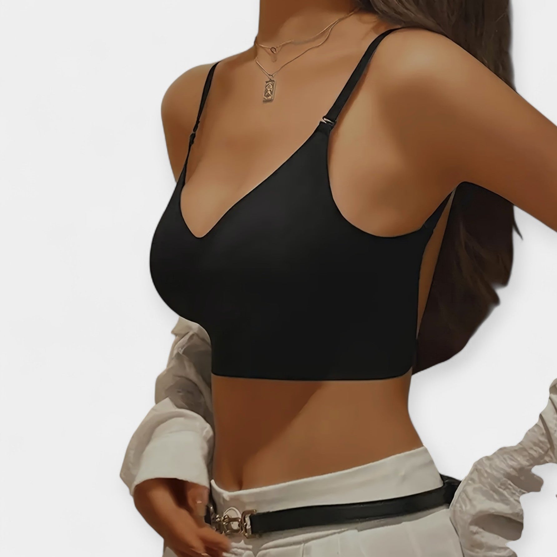 Wireless Bra with Open Back