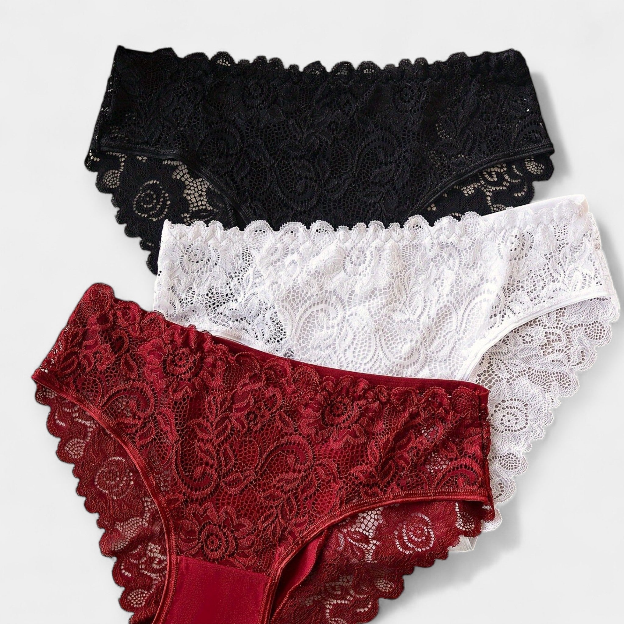 3-Pack Lace Briefs
