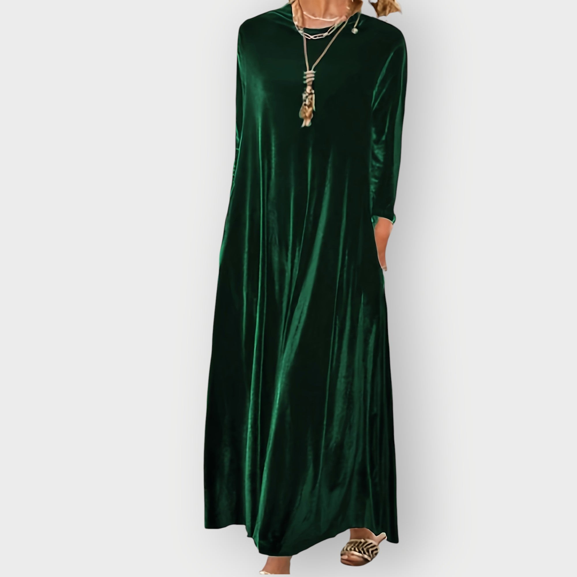 Nessa - Luxe Velvet Flow Maxi Dress