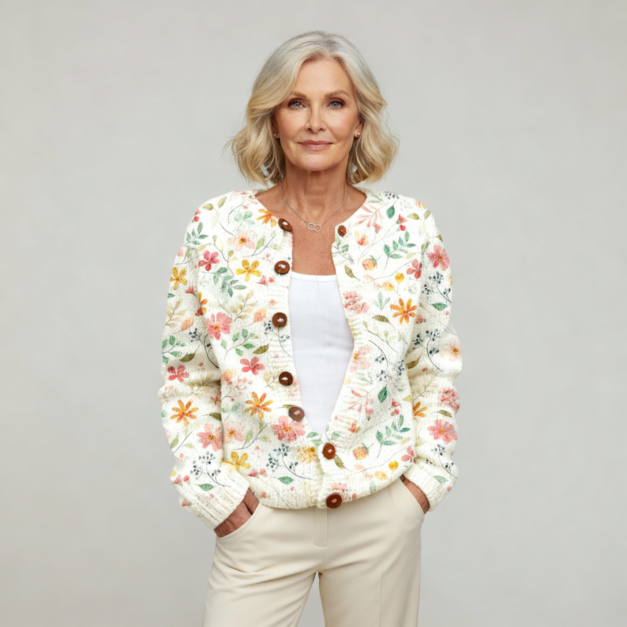 Grace | Flowers Print Cardigan