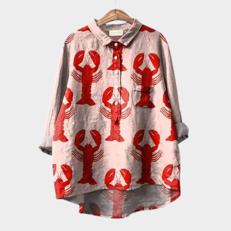 Crab | Premium Blouse with Floral Pattern