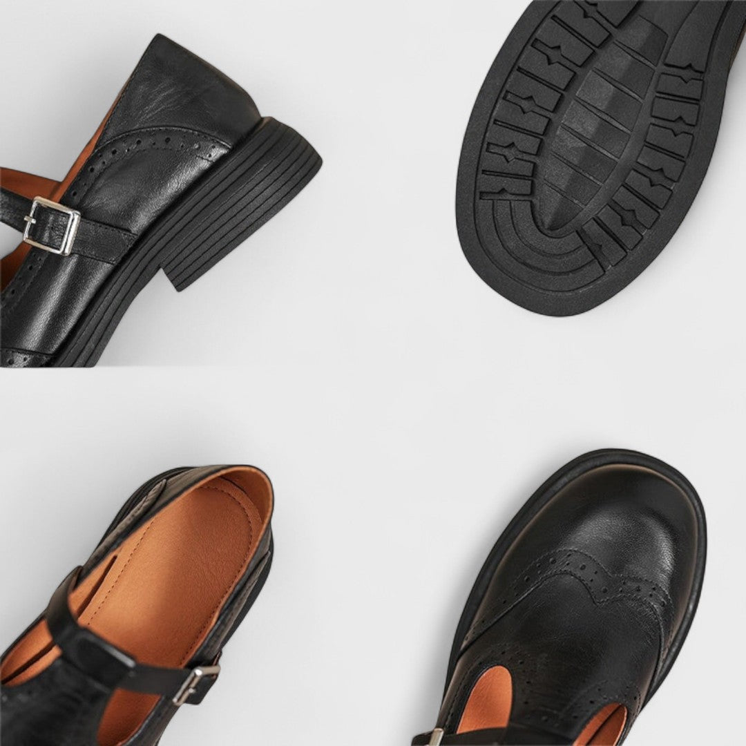 Elisa - Elegance and Comfort Leather Heel