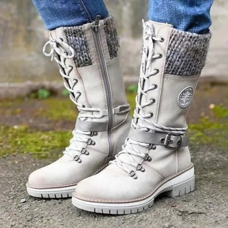 Side zipper twist boots