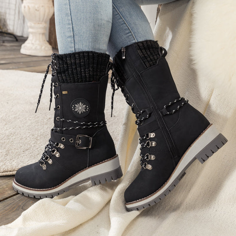 Side zipper twist boots