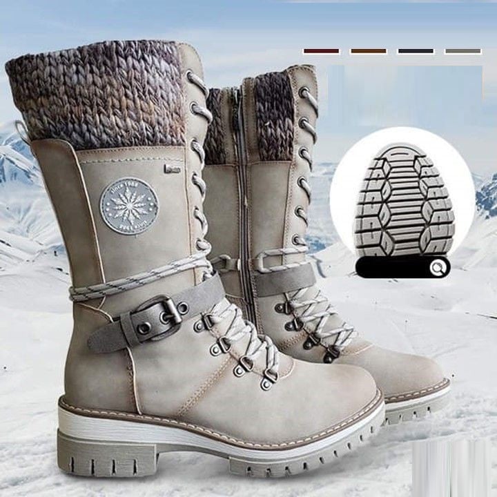 Side zipper twist boots