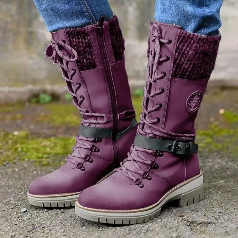 Side zipper twist boots