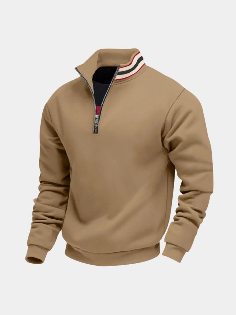 Striped Collar Pullover
