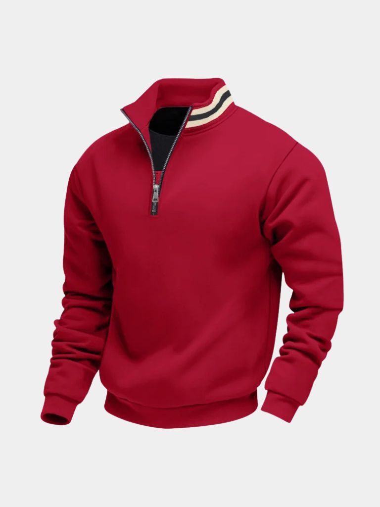 Striped Collar Pullover