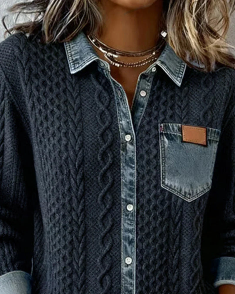 Denim Patchwork Shirt