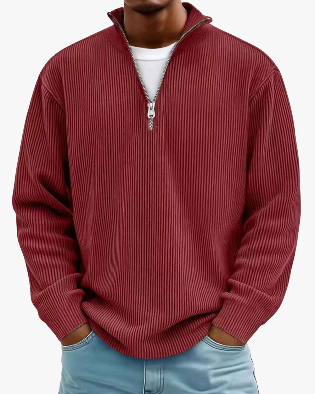 Jason Trendy & Elegant Half-Zip Sweater