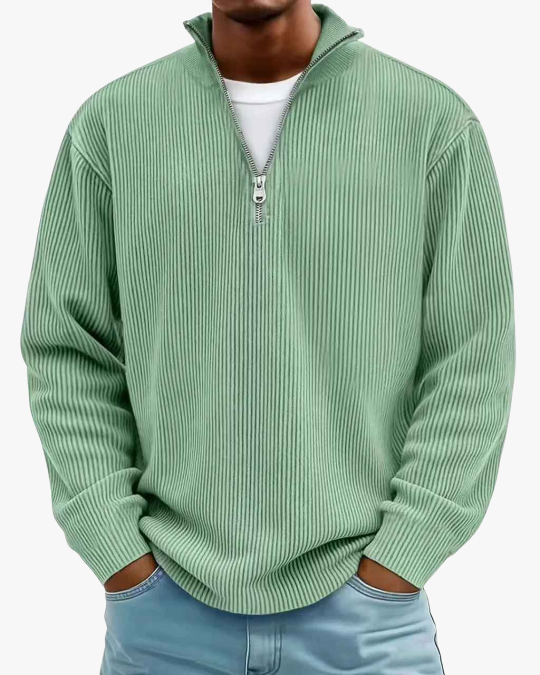 Jason Trendy & Elegant Half-Zip Sweater