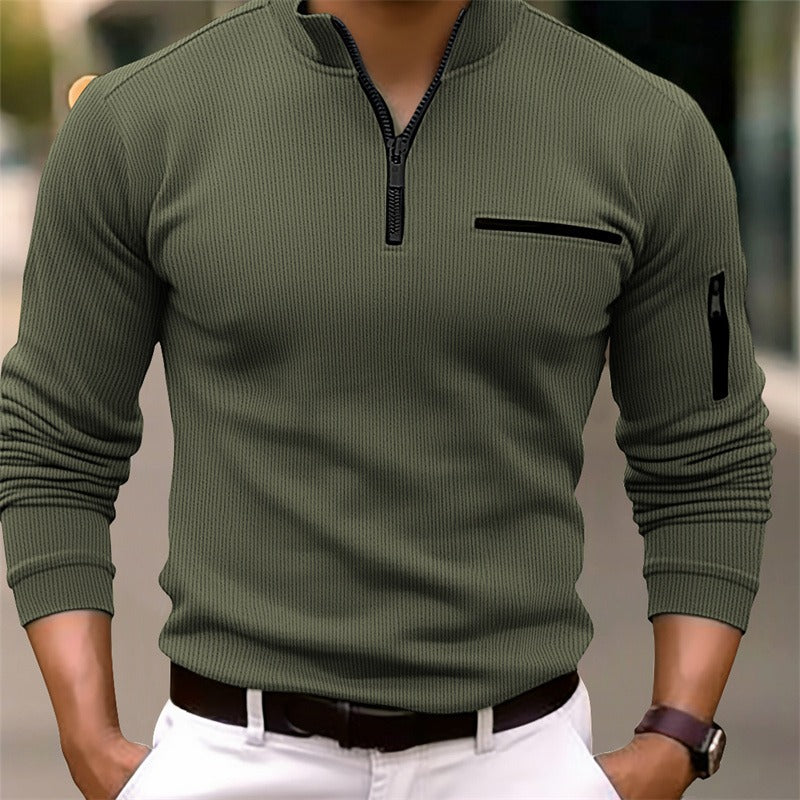 Long Sleeve Shirt with Zipper