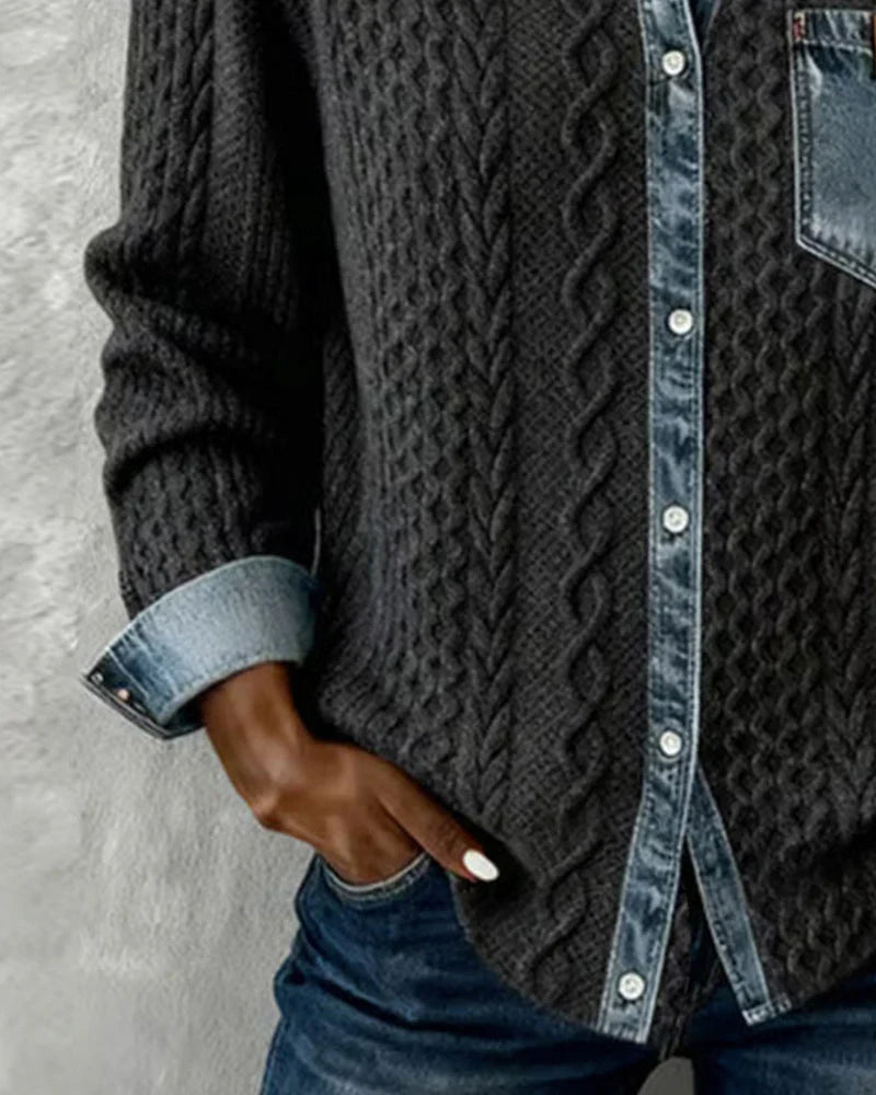 Denim Patchwork Shirt