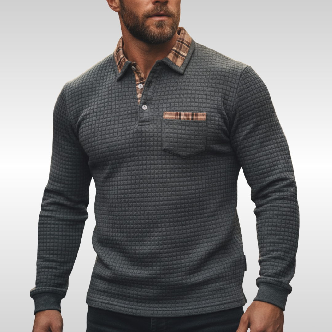 EVERYDAY WEAR WAFFLE POLO SHIRT