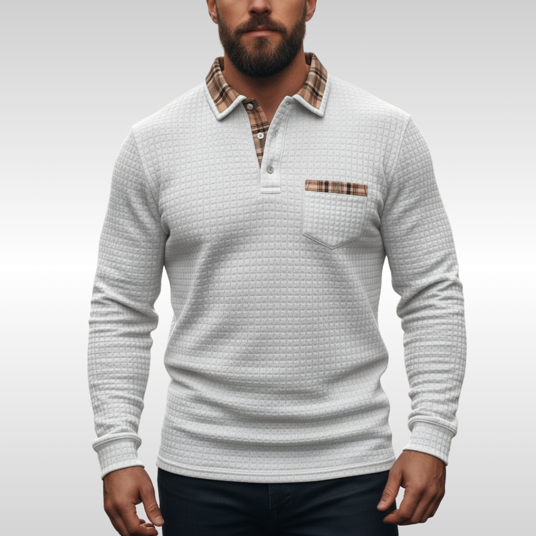 EVERYDAY WEAR WAFFLE POLO SHIRT