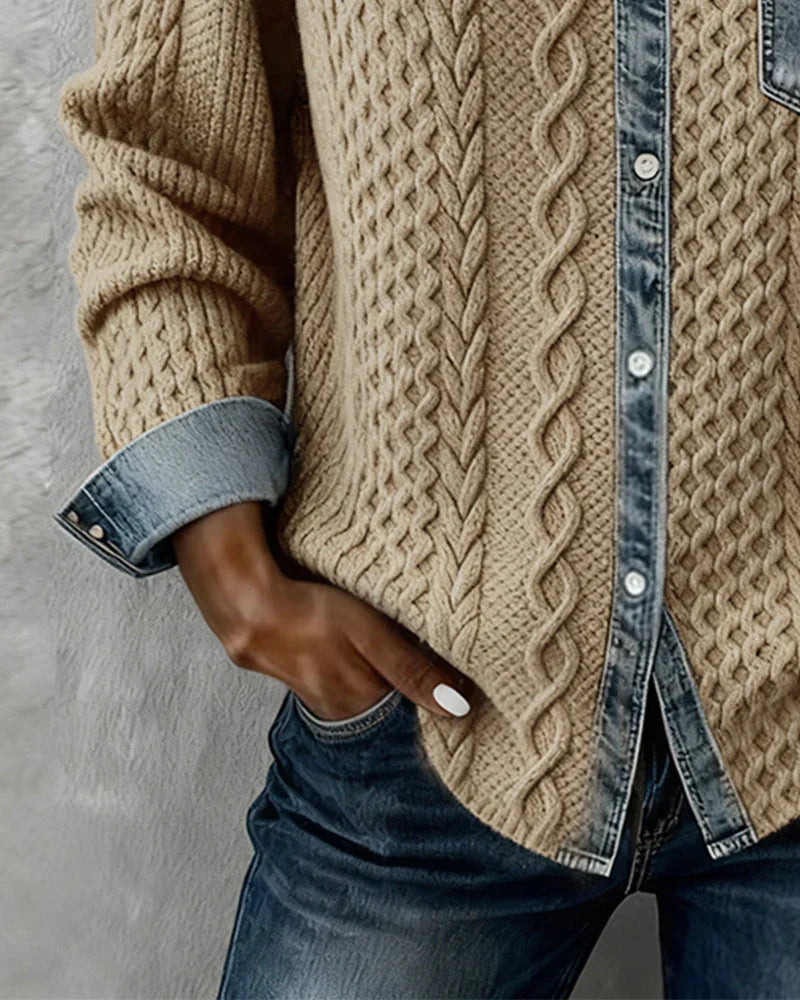 Denim Patchwork Shirt