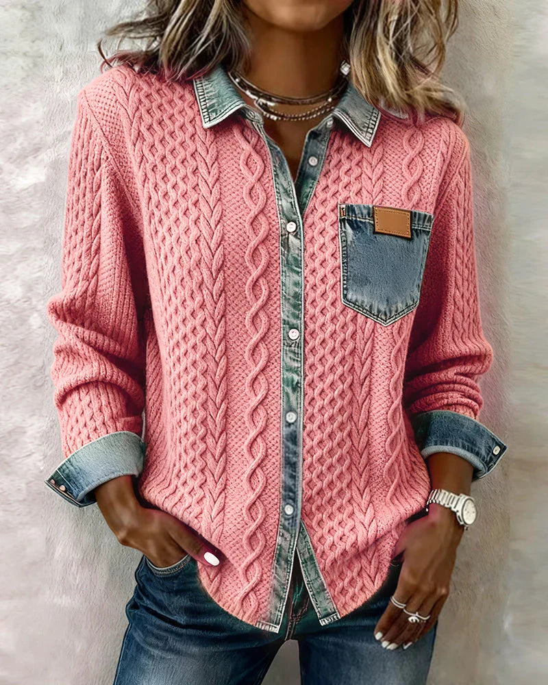 Denim Patchwork Shirt