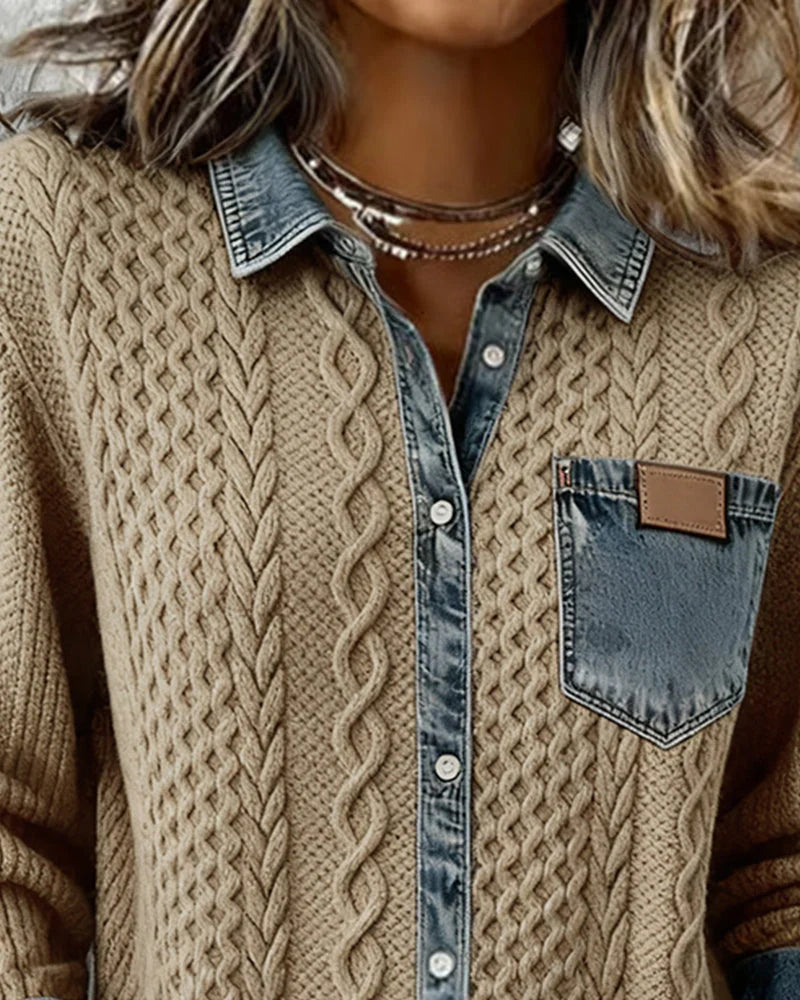 Denim Patchwork Shirt