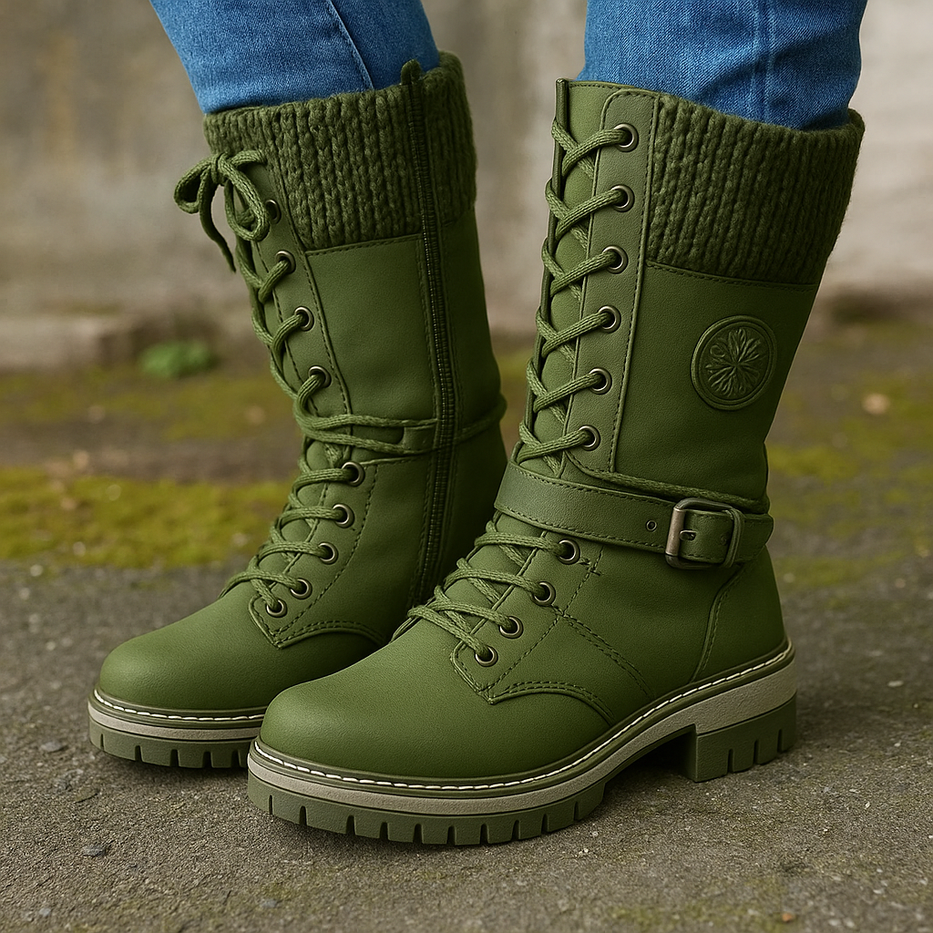 Side zipper twist boots