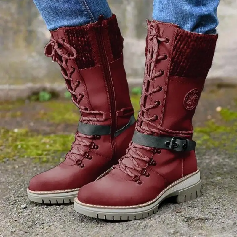 Side zipper twist boots