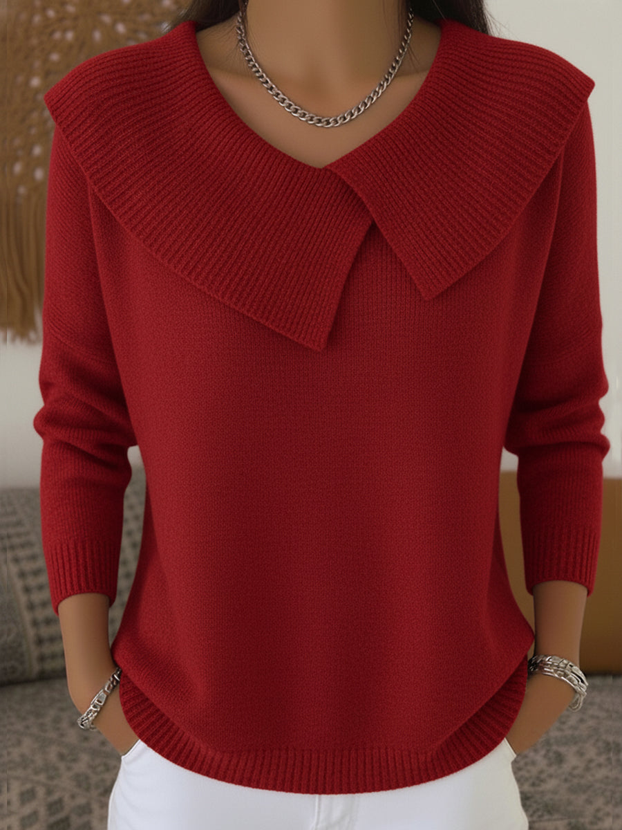 Warm Sweater with Soft Collar