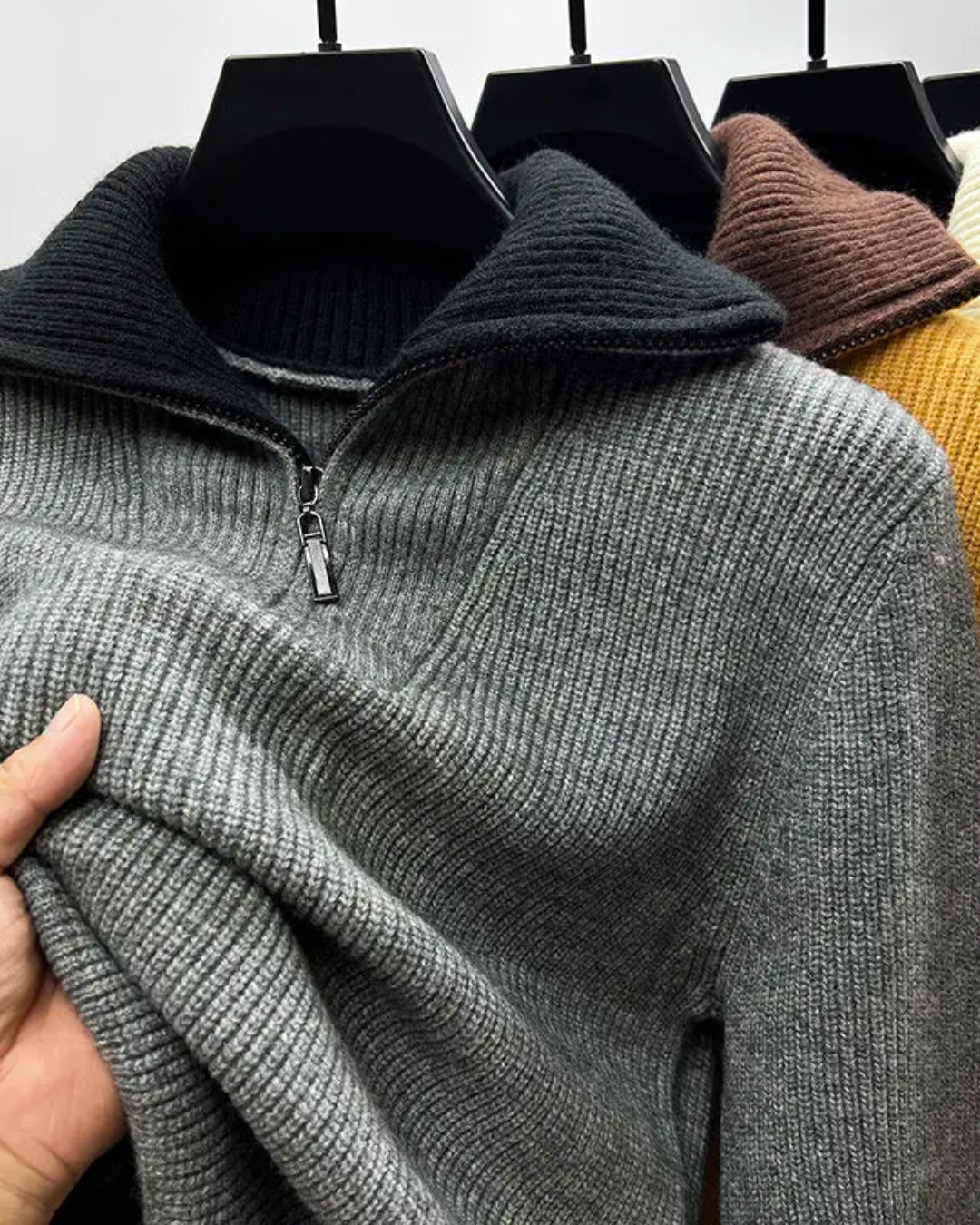 Tate Wool Half-zip Sweater