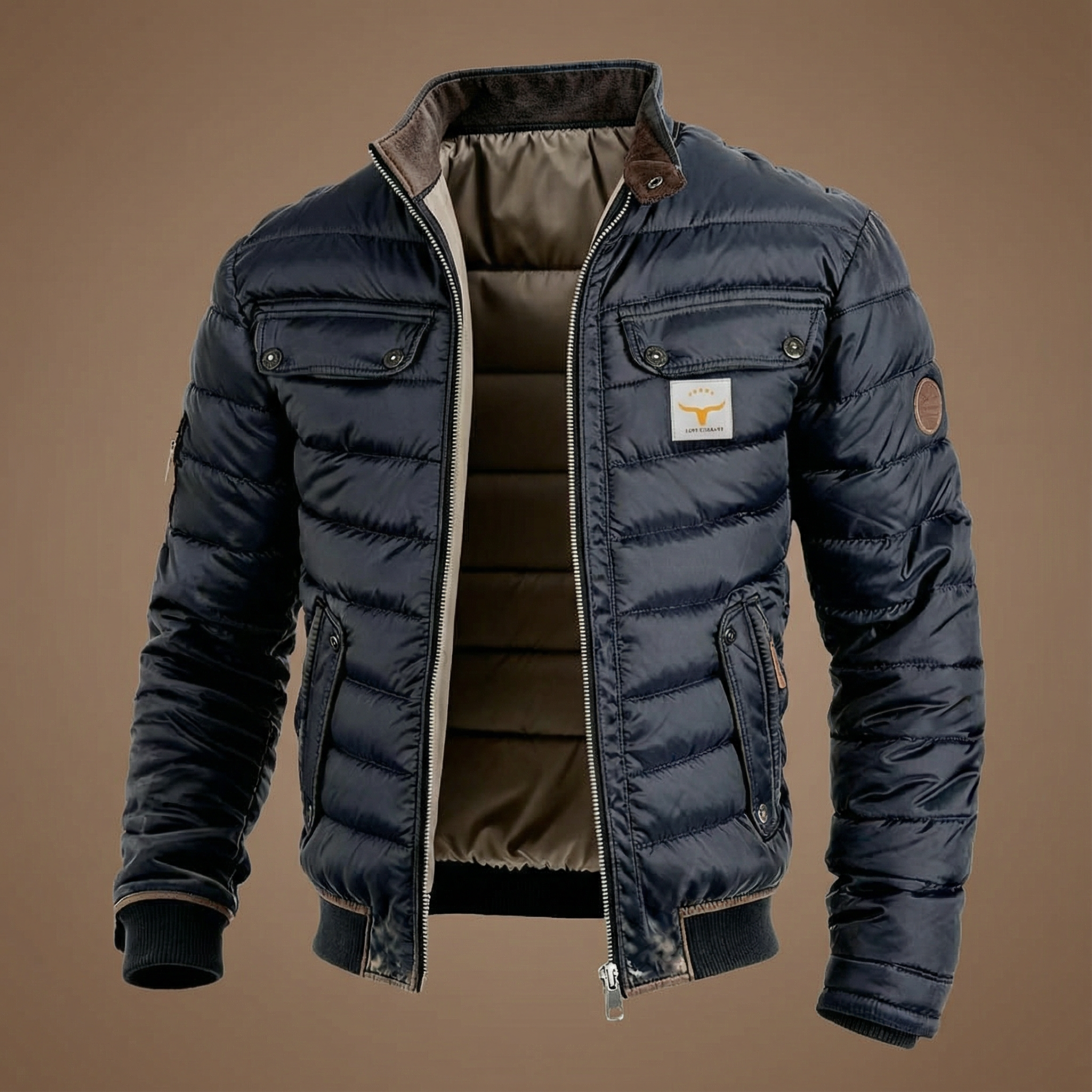 Urban jacket with high collar