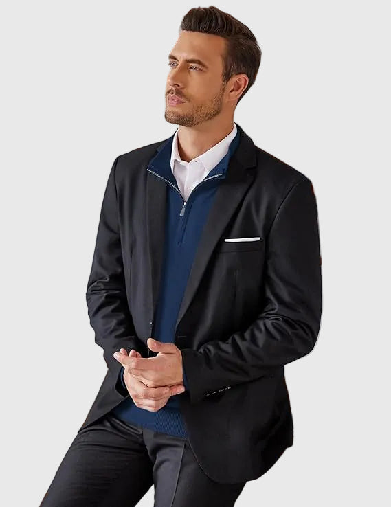 Refined Quarter Zip Sweater