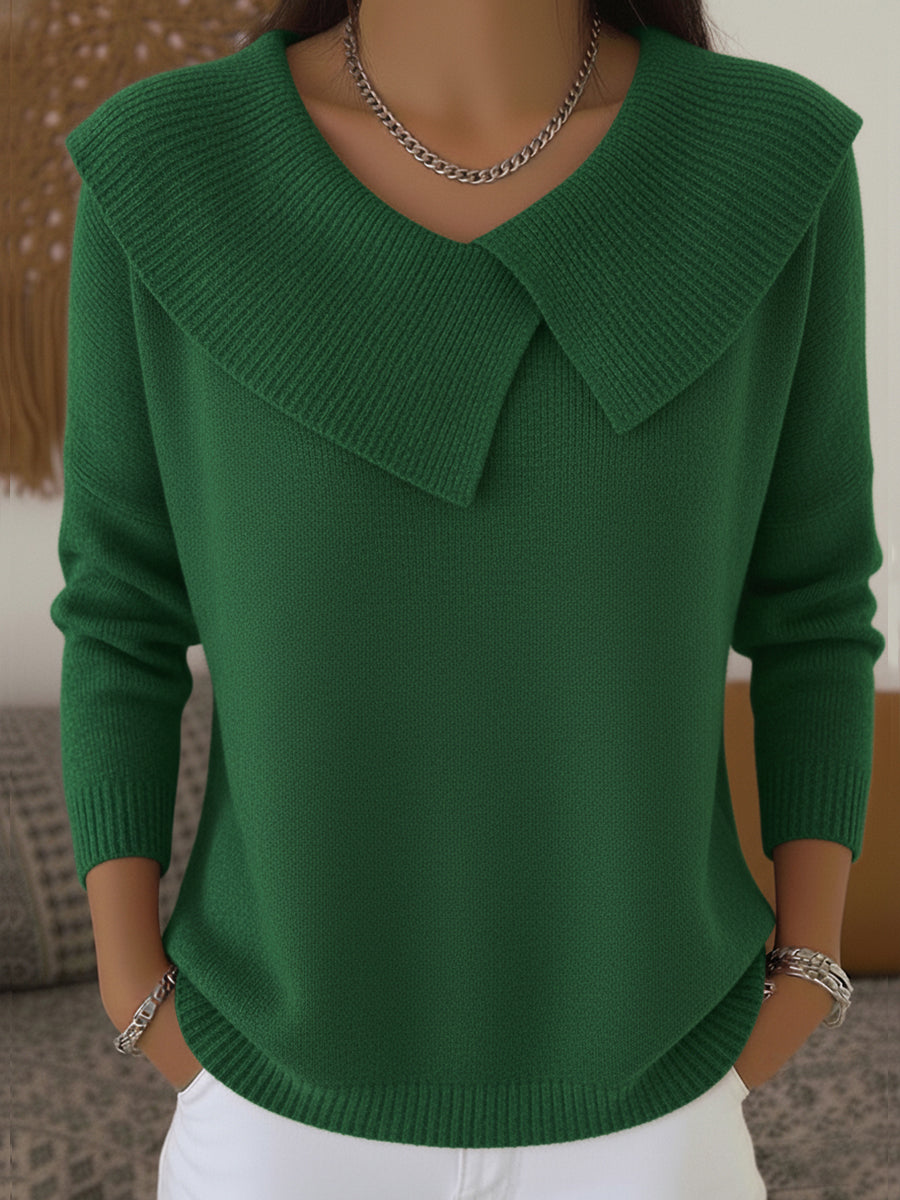 Warm Sweater with Soft Collar