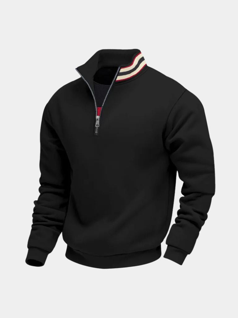 Striped Collar Pullover