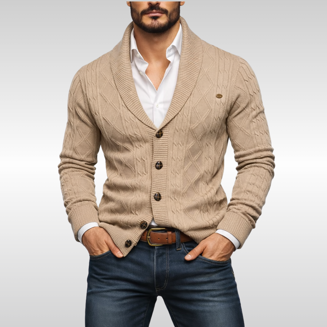 MODERN FIT CABLE CARDIGAN